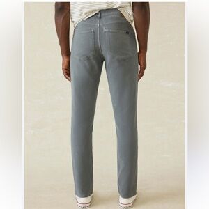 Faherty Slate Gray Straight-Leg Pants